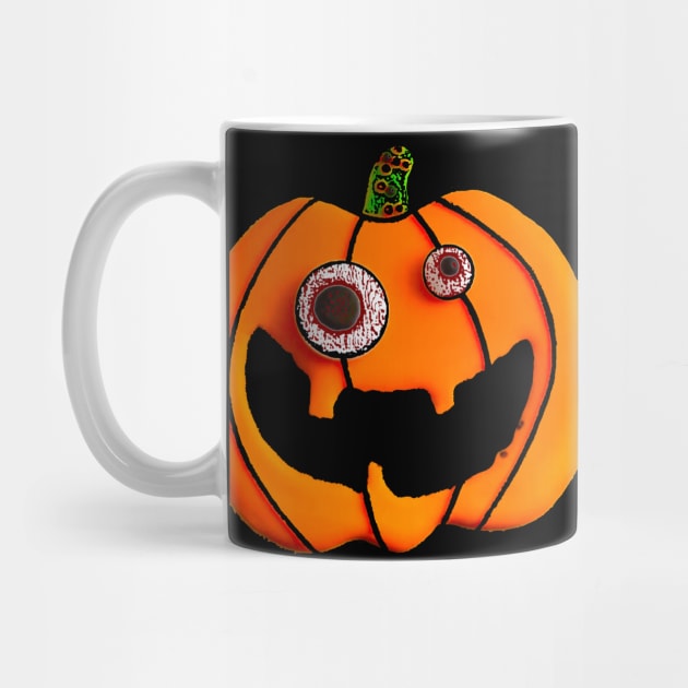 Cute Spooky Halloween Wiggly Eyes Jack O Lantern Cookie Lover by SoLunAgua